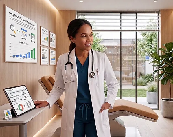 Google Ads campaign setup for a healthcare practice
