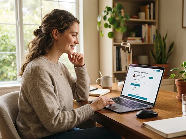 Patient booking a medical appointment online